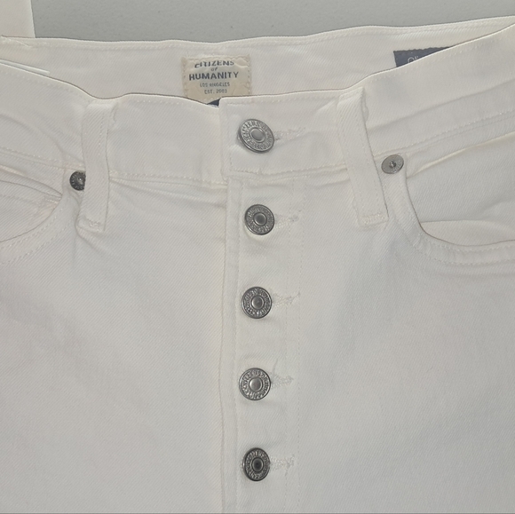 Citizens of Humanity White High Rise Jeans Olivia Crop High Rise Slim Size 25 - Picture 5 of 15